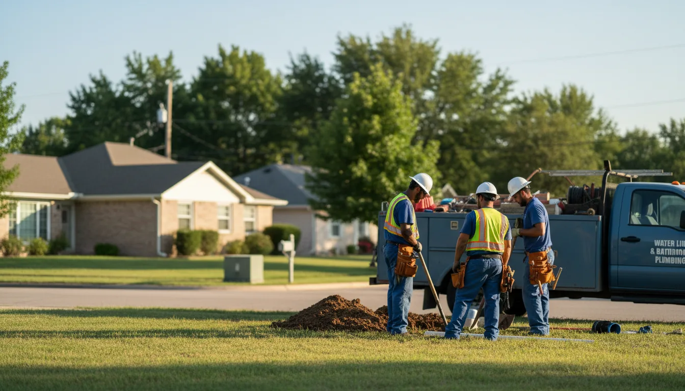 Residential water line and bathroom plumbing service in Cowley, WY